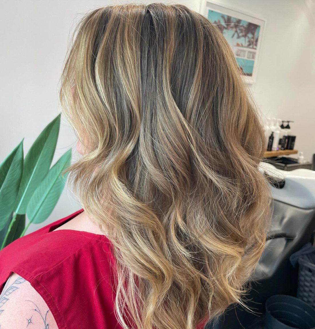 Balayage blond naturel