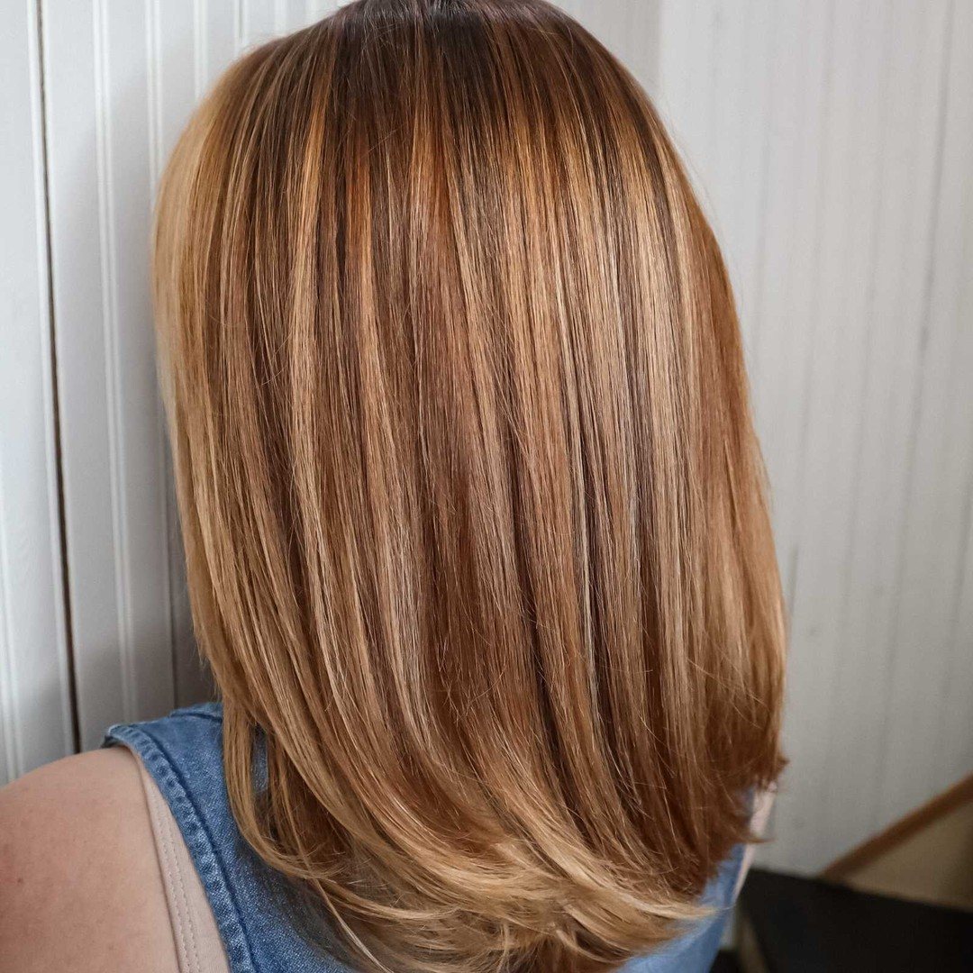 Balayage cuivré chaleureux