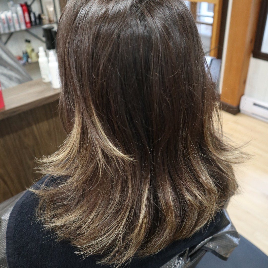 Balayage cuivré lumineux